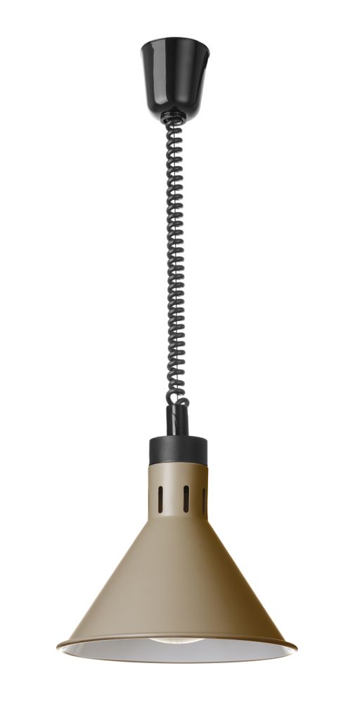 Verstelbare warmtelamp conisch, HENDI, Beige, 230V/250W, ⌀275x(H)250mm