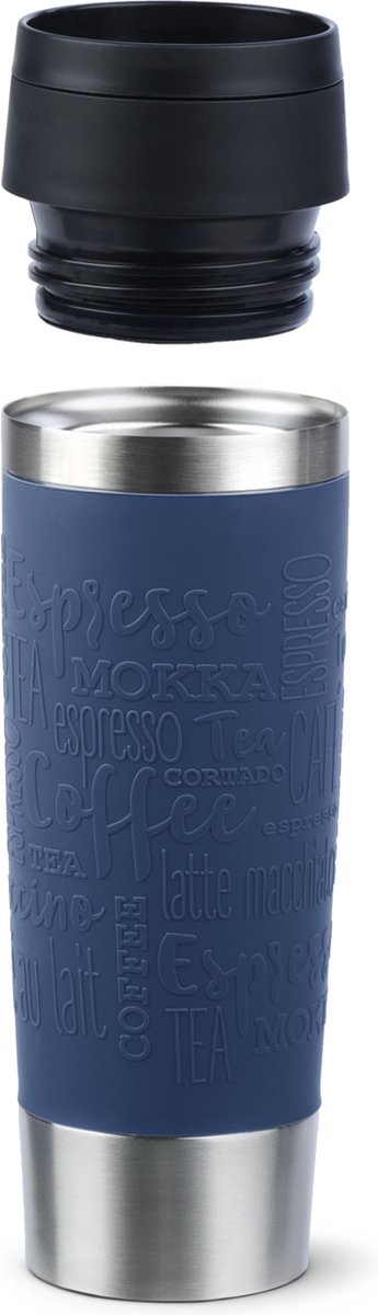 Tefal Travel Mug Thermosfles, 500 ml, RVS/Donkerblauw