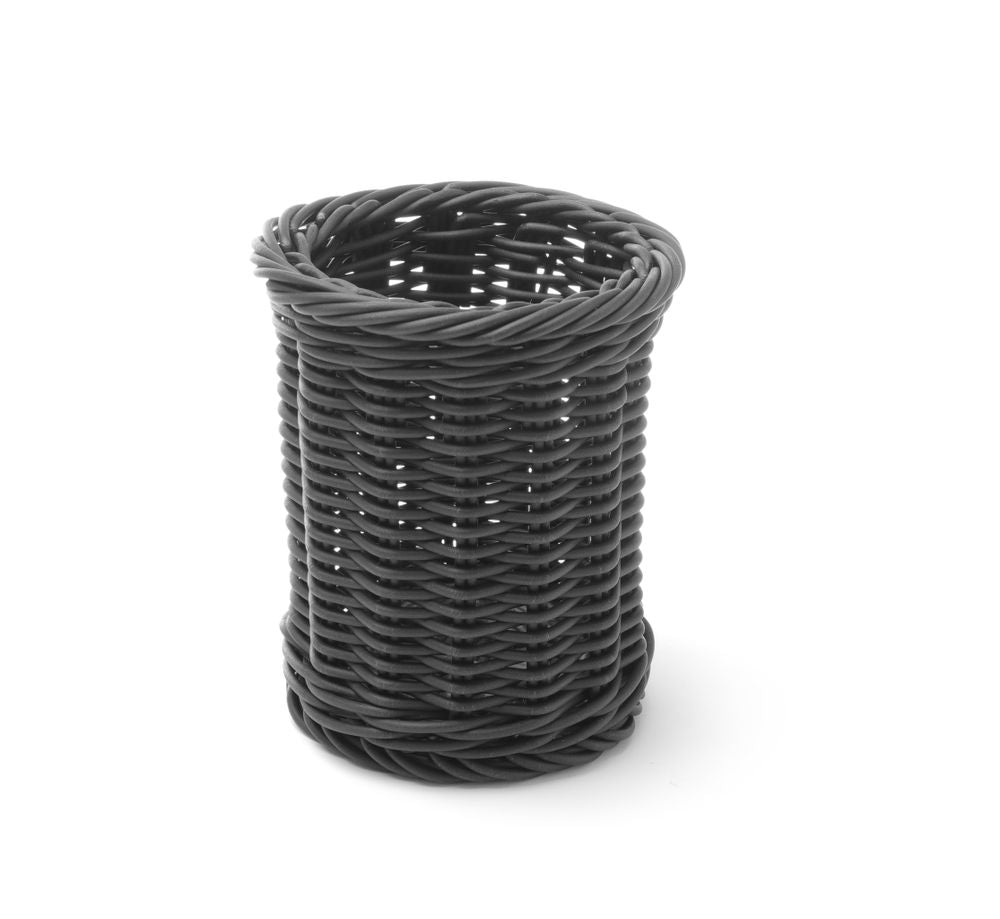 Bestekmand, HENDI, Zwart, ⌀100x(H)120mm