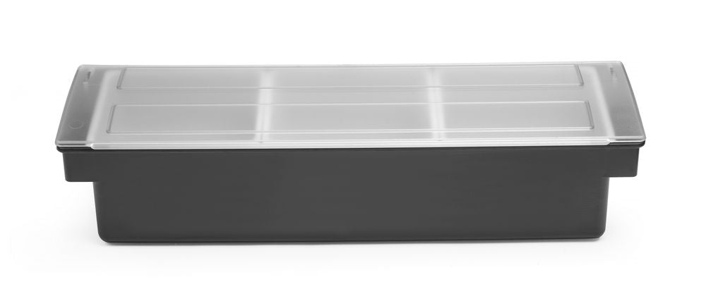 Ingrediëntenhouder – 3 containers, BarUp, Zwart, 480x150x(H)100mm