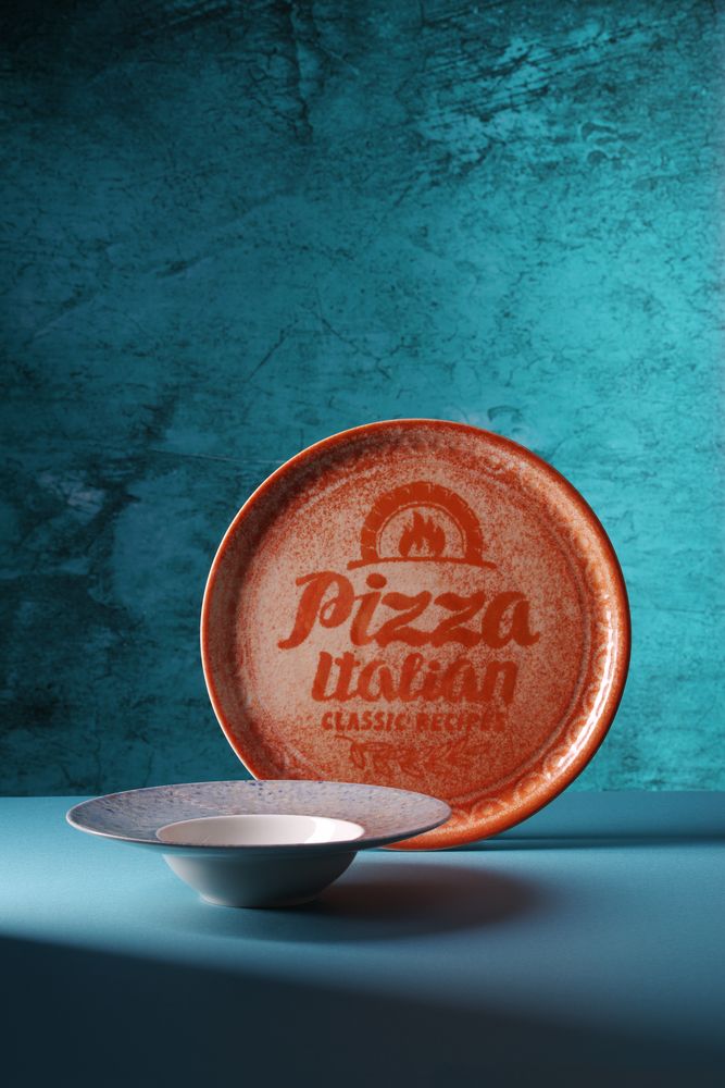 Pizzabord Recipe Collection Rood, HENDI, Rood, ⌀310mm