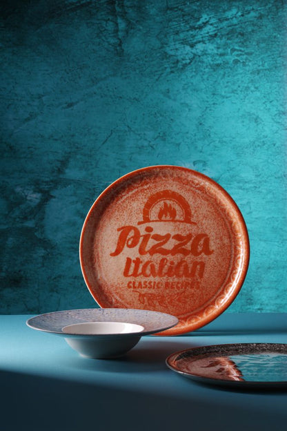 Pizzabord Recipe Collection Rood, HENDI, Rood, ⌀310mm