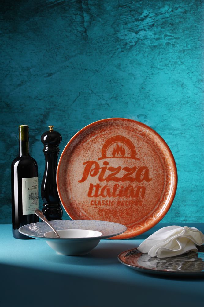 Pizzabord Recipe Collection Rood, HENDI, Rood, ⌀310mm