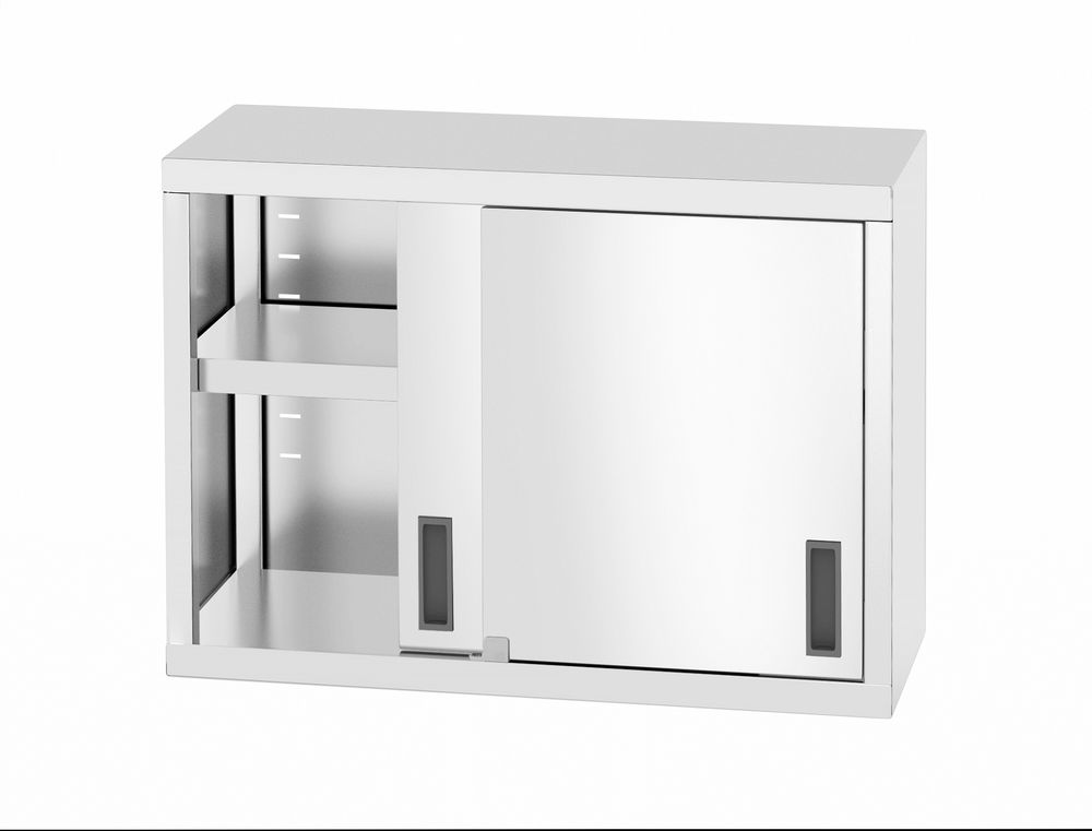 Wandmontagekast met schuifdeuren - Gelast, diepte: 300mm., HENDI, Profi Line, 800x300x(H)600mm