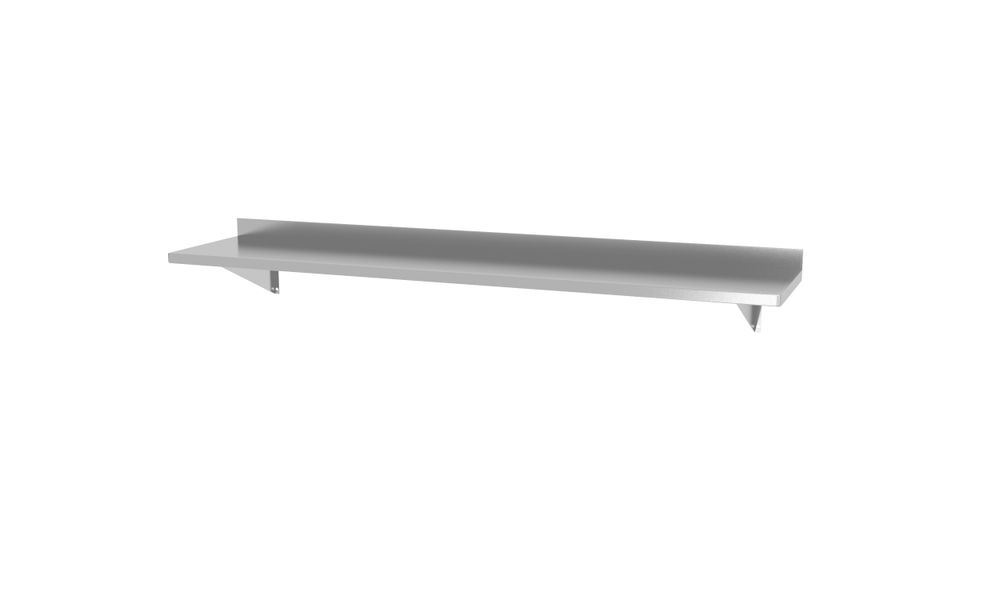 Wandplank met 2 bevestigingsbeugels, HENDI, 1400x300x(H)250mm