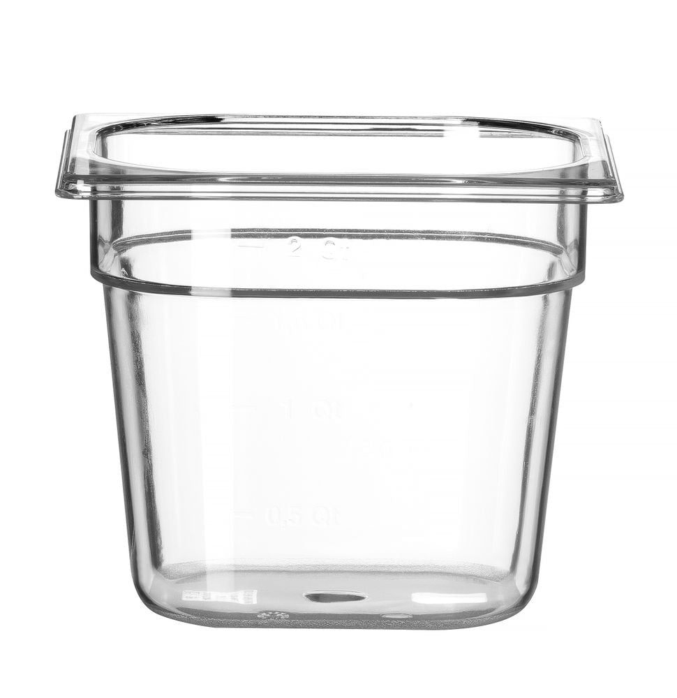 Container GN 1/6 polycarbonaat, HENDI, Profi Line, GN 1/6, 2,4L, Transparant, 176x162x(H)150mm