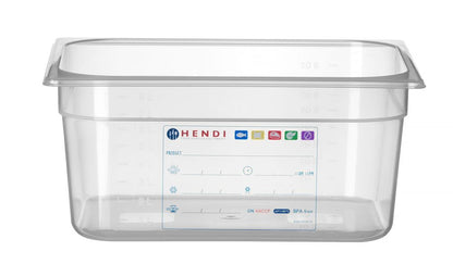 Container GN 1/2, HENDI, GN 1/2, 9,5L, Transparant, 325x265x(H)150mm