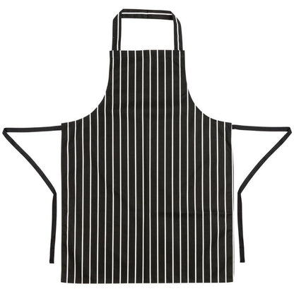Halterschort Zwart/Wit Gestreept, Whites Chefs Clothing