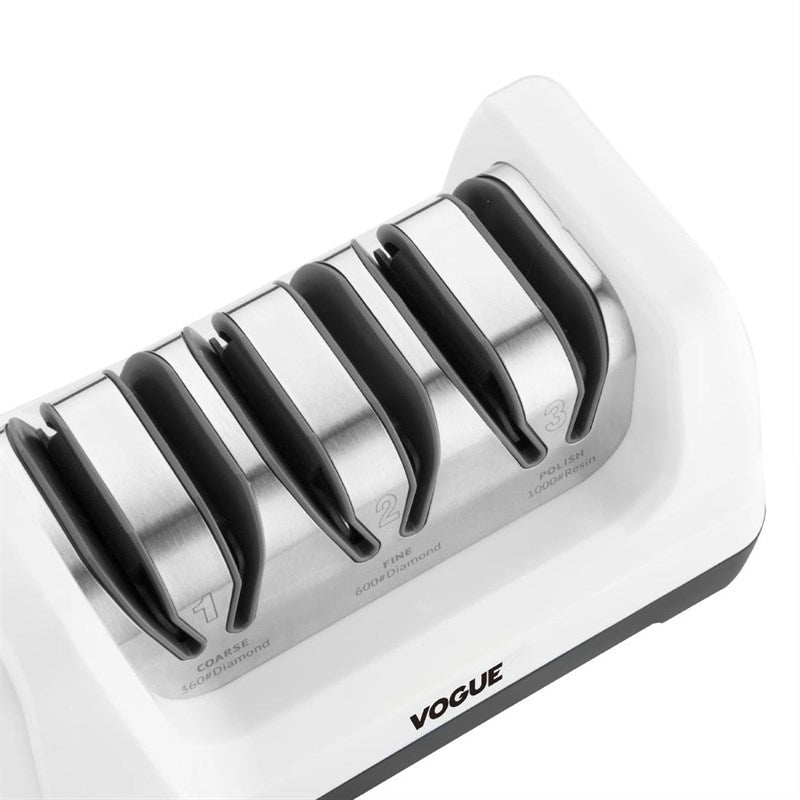 Vogue Drietraps Elektrische Messenslijper – Wit