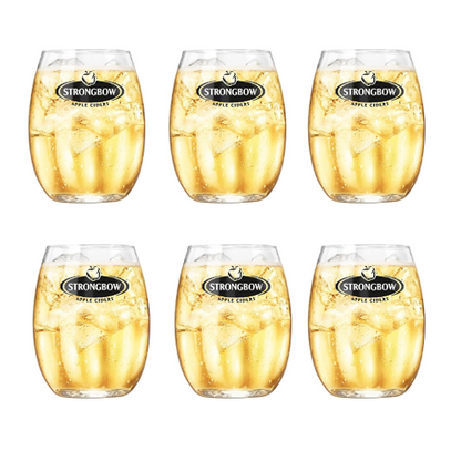 6x Strongbow Ciders glazen, 250ml