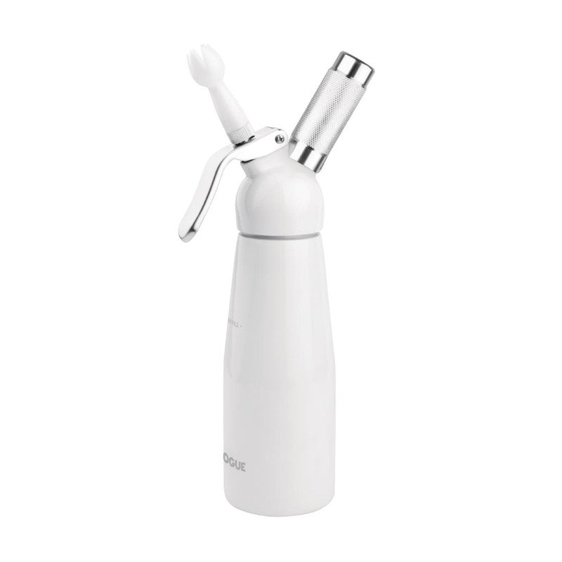 Vogue Slagroomspuit 0.5 Liter, Wit, Met 3 spuitmondjes en reinigingsborstel