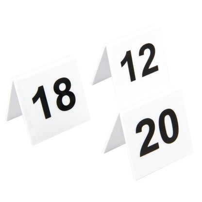 Tafelnummers 11 t/m 20, Kunststof, Tafelnummer set 11-20
