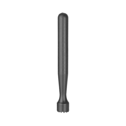 Cocktail muddler, BarUp, Geribbelde kop, Zwart, ⌀34x207mm