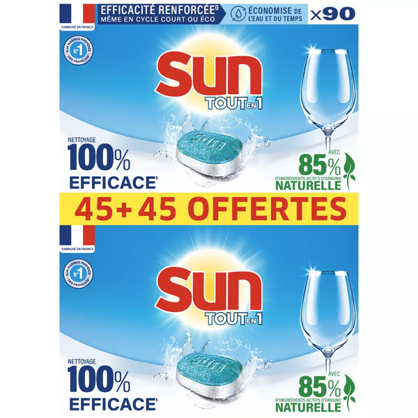 90x Sun All-in-1 Vaatwastabletten