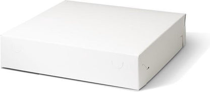 20 stuks - Taartdoos karton - 36x36x8 cm - wit - gebaksdoos karton - cake doos - zwanenhals