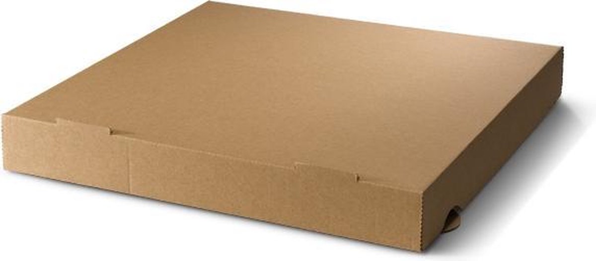 10x Pizzadoos - 32x32x4,2 cm - 10 stuks - kraft / bruin