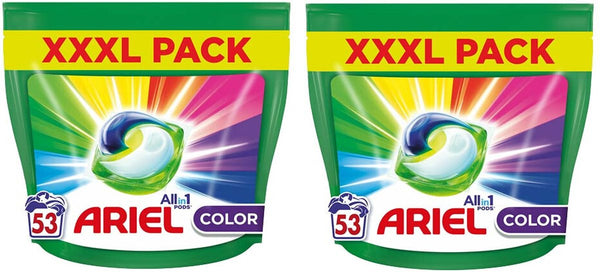 2x Ariel All-in-1 Pods Wasmiddelcapsules Color 53 stuks