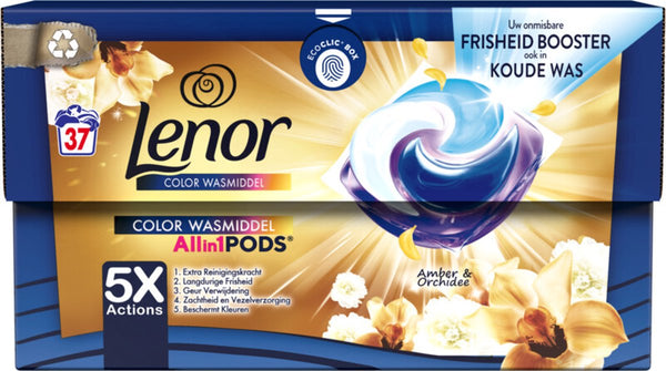 Lenor Wasmiddel All-in-1 Pods Amber & Orchidee 37 stuks