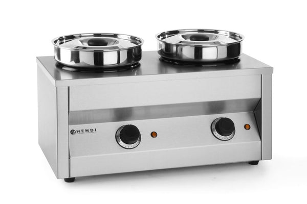 Bain Marie 2x Thermosystem Hotpot, HENDI, 8,4L, 230V/400W, 505x265x(H)245mm