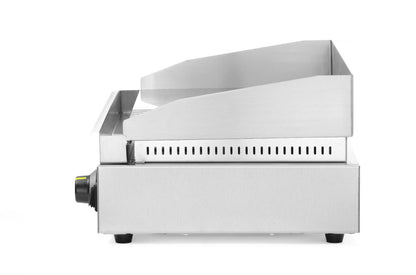 Bakplaat half geribbeld, HENDI, Profi Line, 1/2 glad, 1/2 geribd, 230V/2400W, 550x380x(H)240mm
