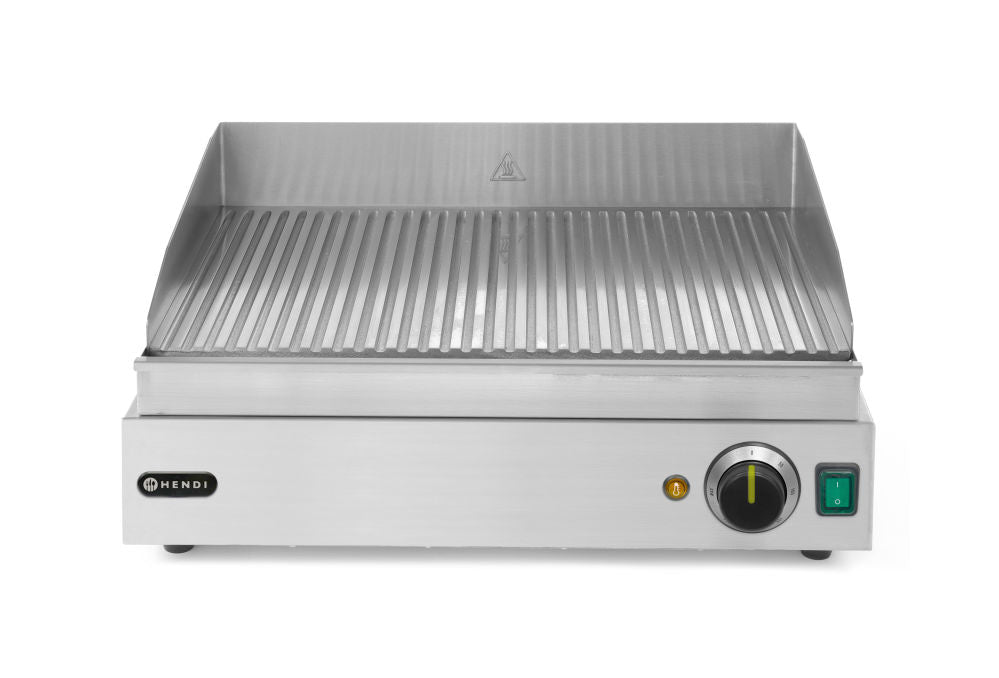 Bakplaat geribbeld, HENDI, Profi Line, geheel geribd, 230V/2400W, 550x420x(H)240mm