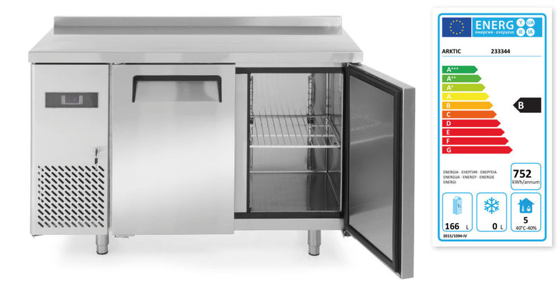 Koelwerkbank met 2 deuren Kitchen Line 220L, Arktic, Kitchen Line, 166L, 230V/300W, 1200x600x(H)800mm