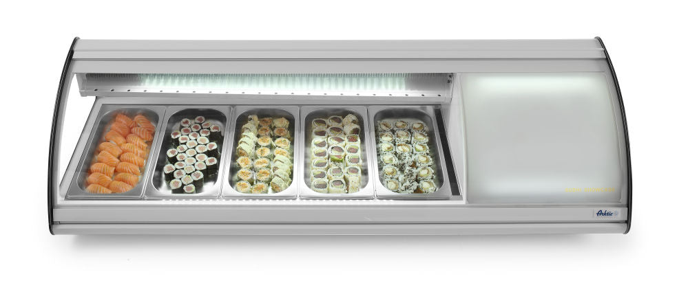 Sushivitrine 5x GN 1/3, Arktic, 230V/160W, 1307x450x(H)330mm