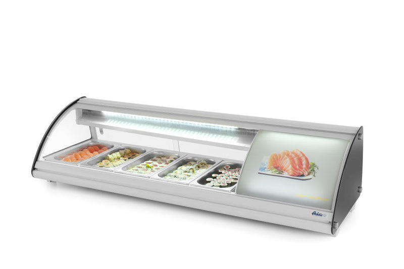 Sushivitrine 5x GN 1/3, Arktic, 230V/160W, 1307x450x(H)330mm