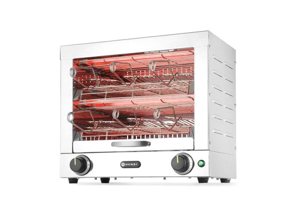 Tosti-apparaat Quartz met 6 tostiklemmen, HENDI, 230V/3000W, 438x290x(H)402mm