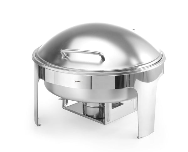 Chafing dish rond satin finish, HENDI, Profi Line, 6L, 465x420x(H)320mm