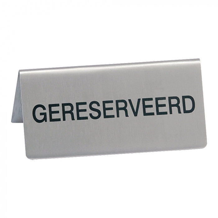 Gereserveerd tafelbordjes - RVS - 5 stuks