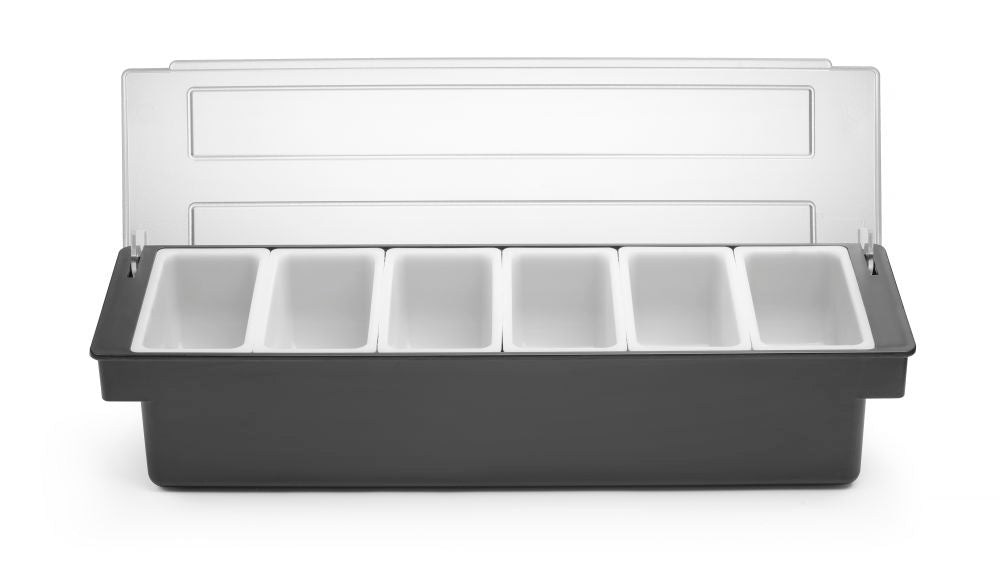 Ingrediëntenhouder – 6 containers, Bar up, 480x150x(H)100mm