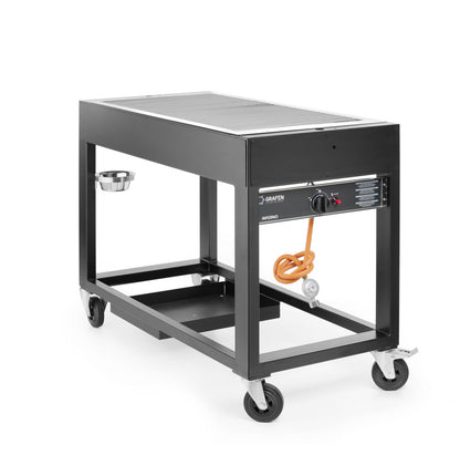 Tampa gasbarbecue, HENDI, Zwart, 10kW, 1260x580x(H)900mm