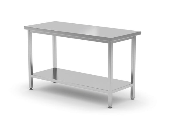 Werktafel zware uitvoering met plank, 600 mm diep, HENDI, Kitchen Line, 1800x600x(H)850mm