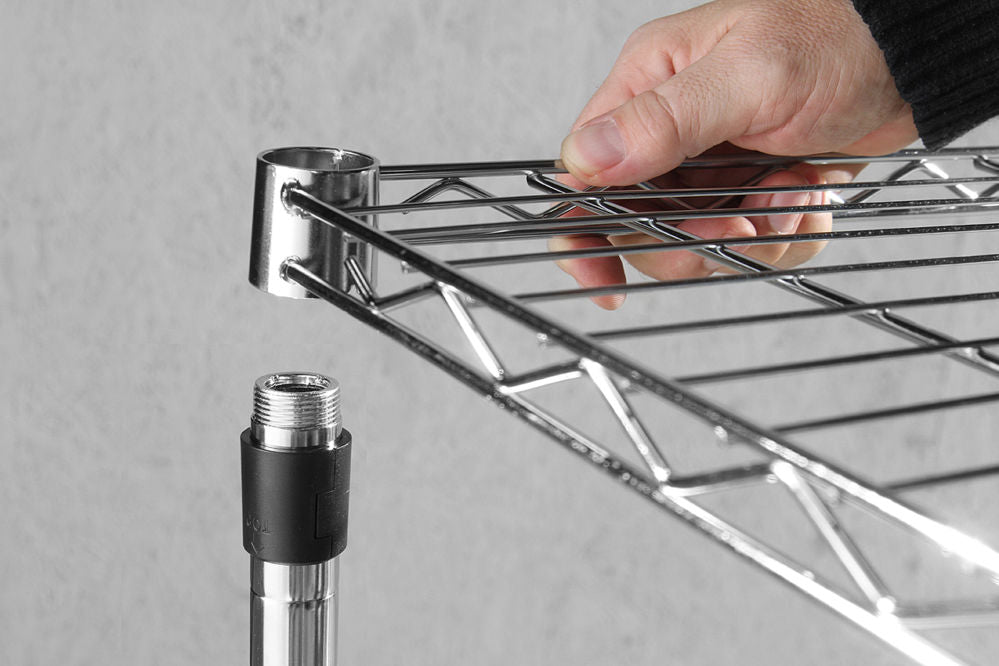 Opbergrek met 5 schappen, HENDI, Zwart, 910x455x(H)1830mm