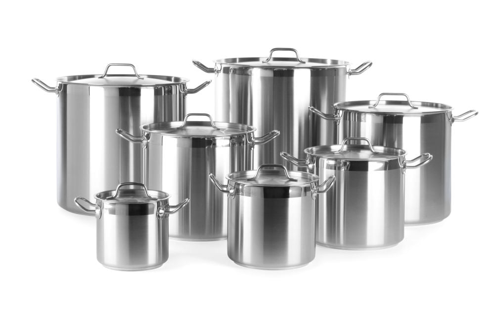 Kookpan hoog - met deksel, HENDI, Profi Line, 50L, ø400x(H)400mm