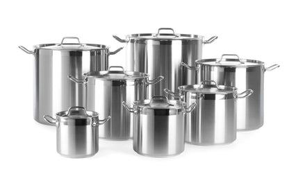 Kookpan hoog - met deksel, HENDI, Profi Line, 50L, ø400x(H)400mm