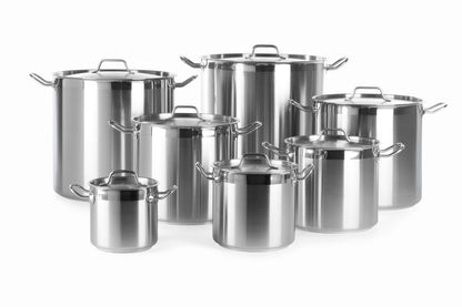 Kookpan hoog - met deksel, HENDI, Profi Line, 50L, ø400x(H)400mm