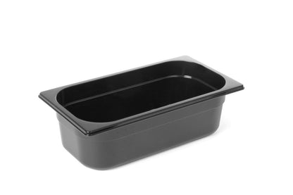 Gastronormbak GN 1/3 zwart polycarbonaat, HENDI, Profi Line, GN 1/3, 2,5L, Zwart, 325x176x(H)65mm