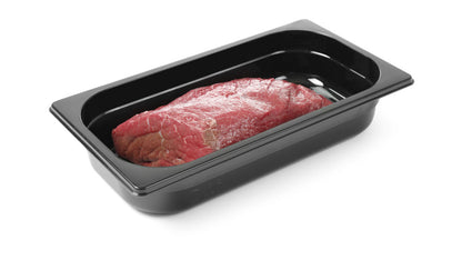 Gastronormbak GN 1/3 zwart polycarbonaat, HENDI, Profi Line, GN 1/3, 2,5L, Zwart, 325x176x(H)65mm