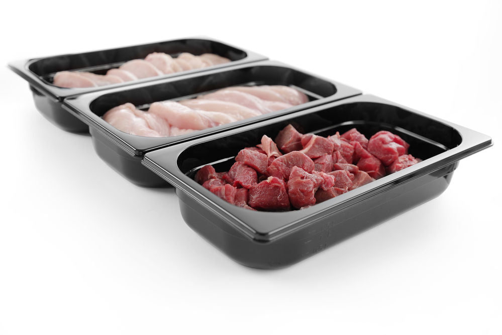 Gastronormbak GN 1/4 zwart polycarbonaat, HENDI, Profi Line, GN 1/4, 1,8L, Zwart, 265x162x(H)65mm