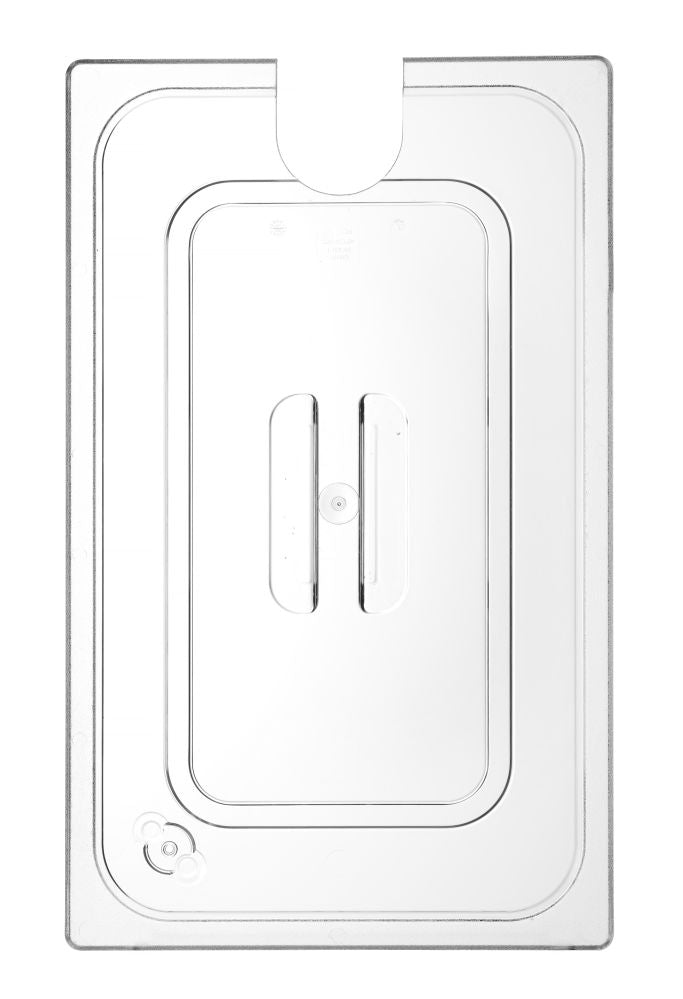 Deksel voor GN containers met uitsparing voor sous vide stick, HENDI, GN 1/2, Transparant, 265x325mm