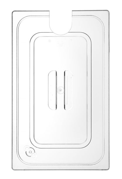 Deksel voor GN containers met uitsparing voor sous vide stick, HENDI, GN 1/2, Transparant, 265x325mm