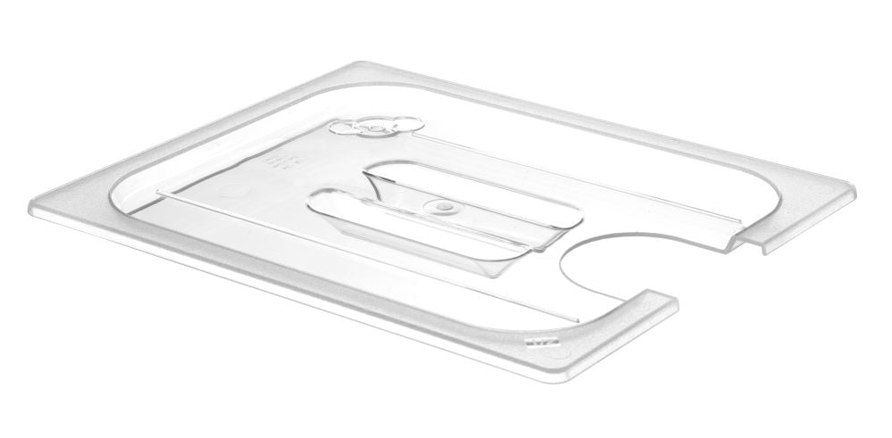 Deksel voor GN containers met uitsparing voor sous vide stick, HENDI, GN 1/2, Transparant, 265x325mm
