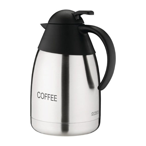 Thermoskan COFFEE, 1,5L, Olympia, met drukknop - Zwart